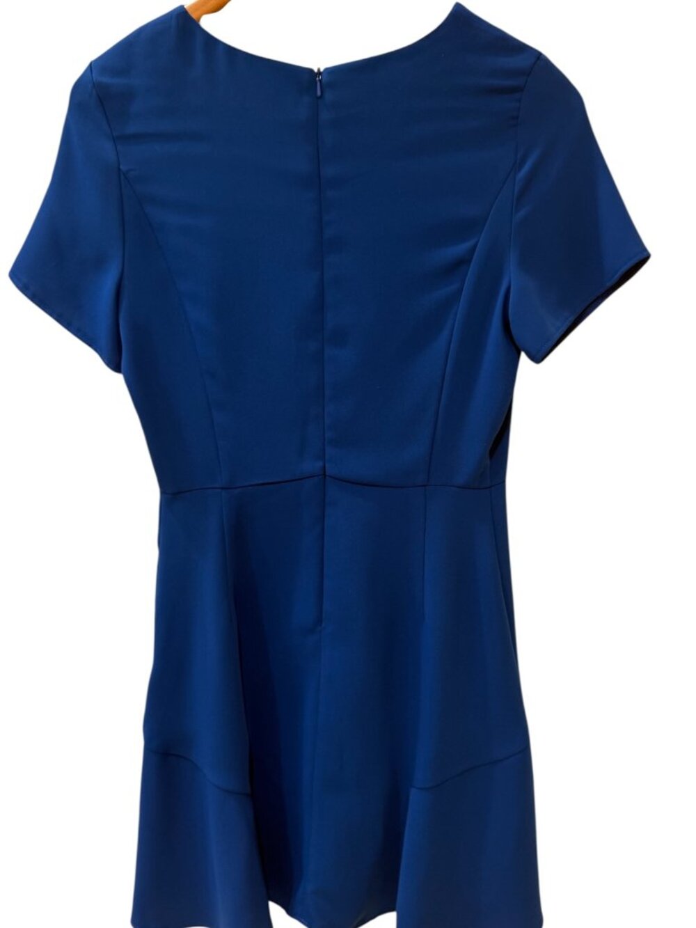 Topshop Cobalt Blue Fit & Flare Mini Dress US 4 / UK 8 NWOT - Picture 2 of 5